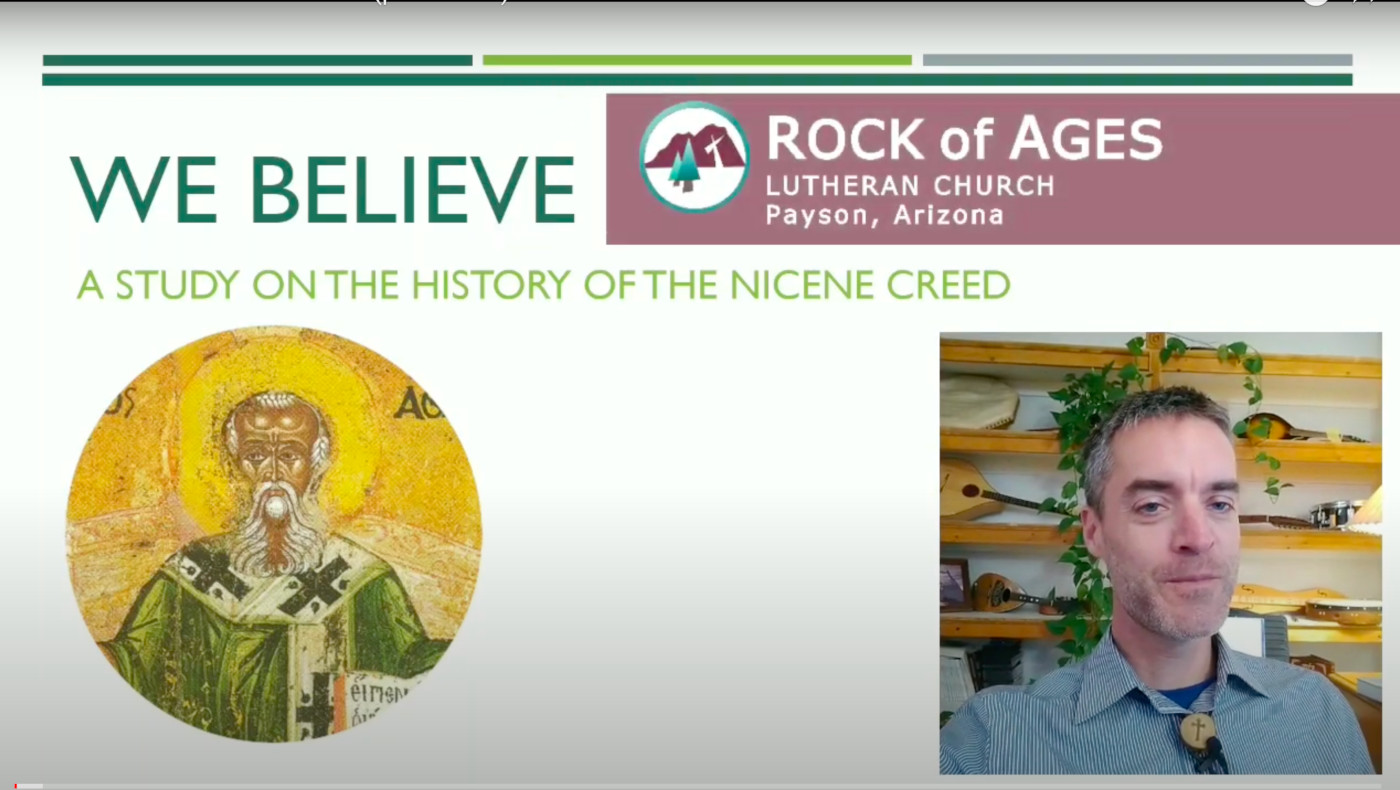 Nicene Creed 1) The Need For Creeds Rock of Ages